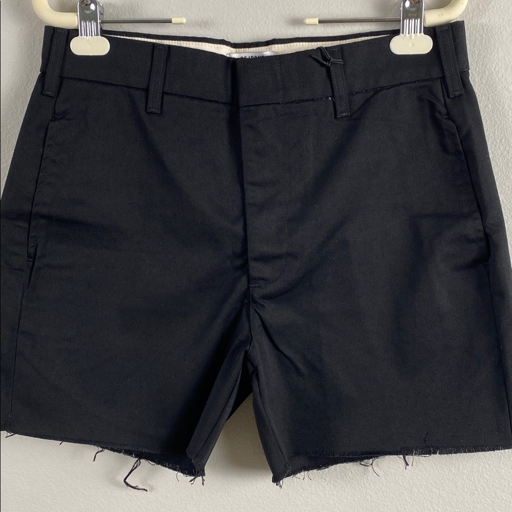 Re/Done Cut Off Trouser Short | High Rise, 4 Pockets | Black - Picture 3 of 13